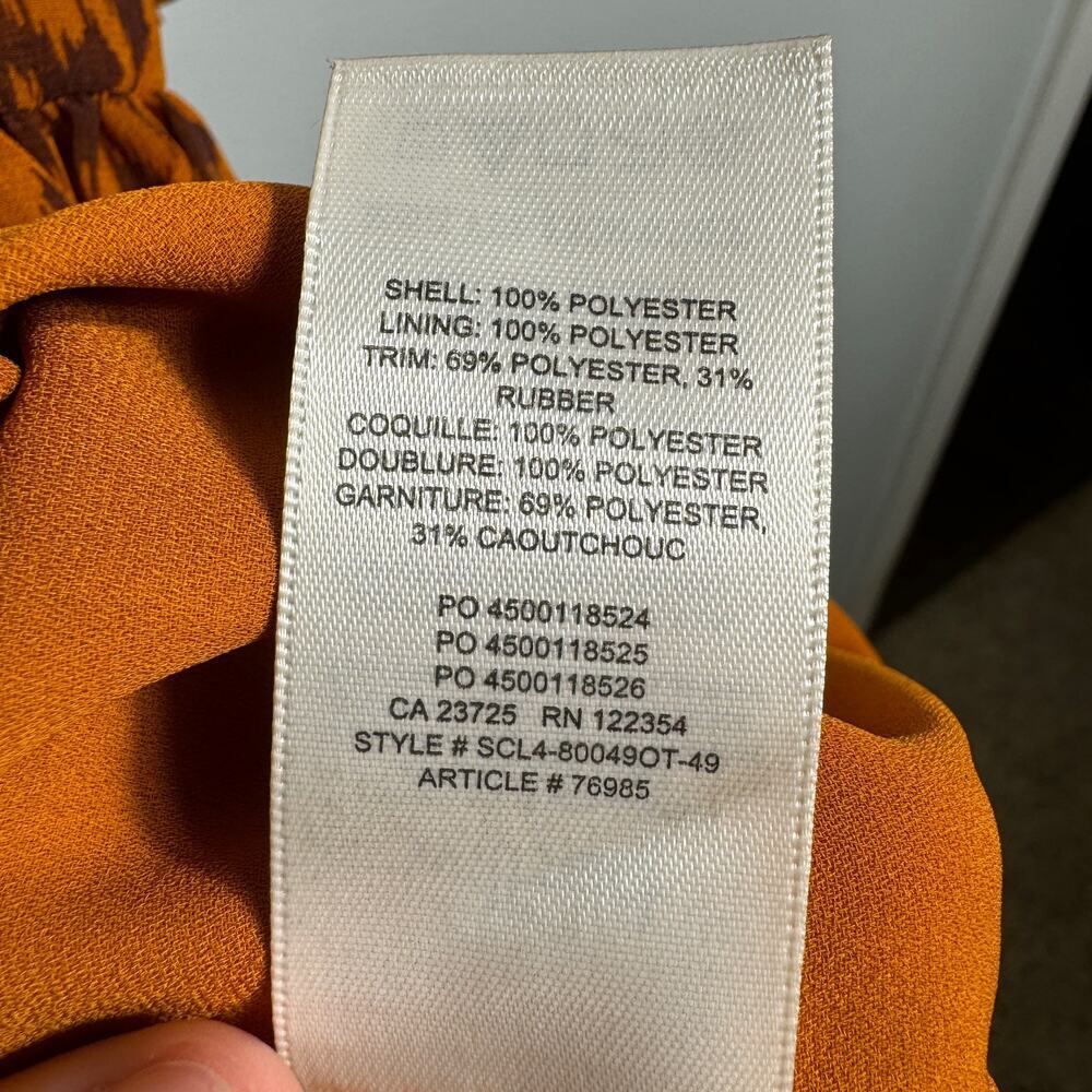 Aritzia Rust Patterned Midi Dress - Picture 9 of 9